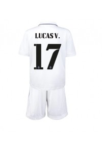 Real Madrid Lucas Vazquez #17 Babyklær Hjemme Fotballdrakt til barn 2022-23 Korte ermer (+ Korte bukser)